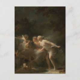 Postal Fuente del amor de Jean-Honore Fragonard