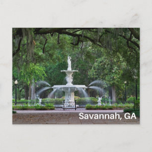 Postal Fuente del Forsyth Park en Savannah, GA