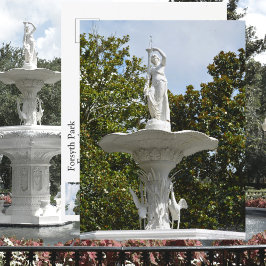 Postal Fuente del Forsyth Park Savannah GA Fotografía