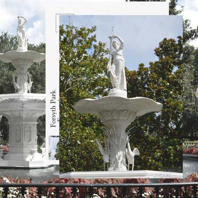 Postal Fuente del Forsyth Park Savannah GA Fotografía (Subido por el creador)