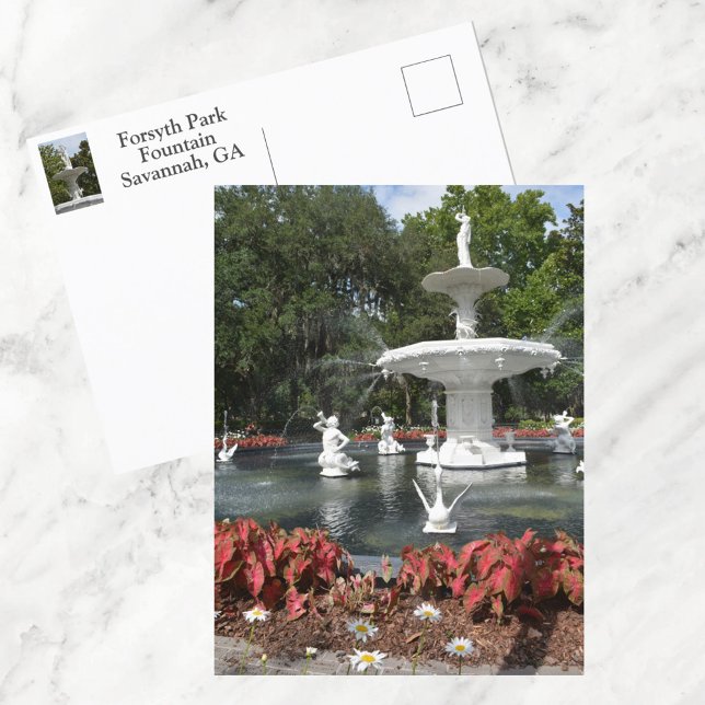 Postal Fuente del Forsyth Park Savannah GA Fotografía (Subido por el creador)