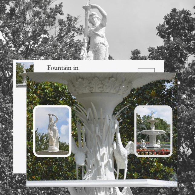 Postal Fuente del Forsyth Park Savannah GA Fotografía Pos (Subido por el creador)
