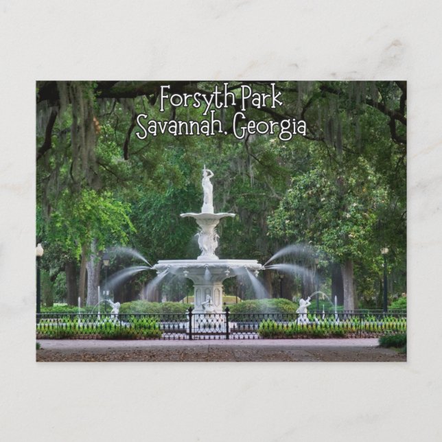 Postal Fuente del Forsyth Park, Savannah Georgia (Anverso)