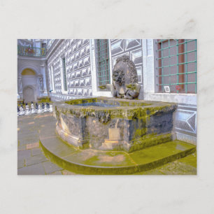 Postal Fuente del León del Castillo de Dresde, Alemania