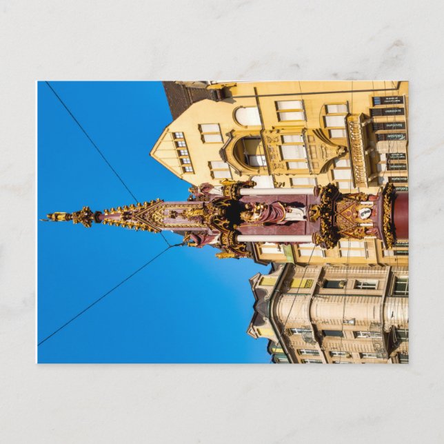 Postal Fuente del mercado de la pesca (Anverso)