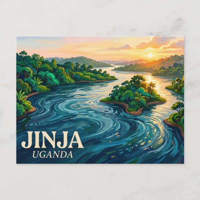 Postal Fuente del Nilo Uganda (Anverso)