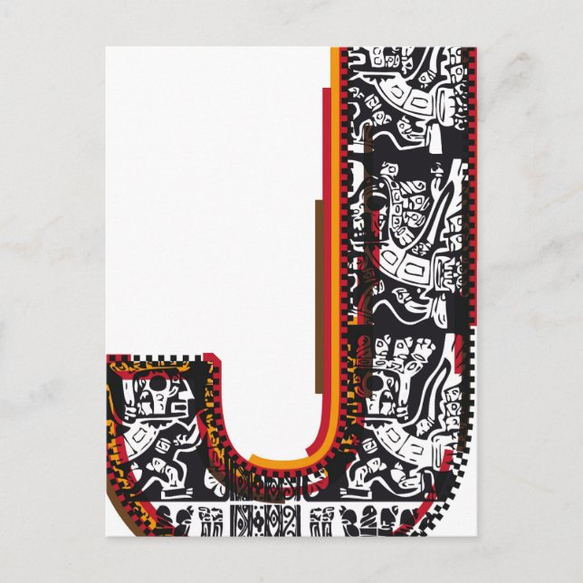 Postal Fuente del ` s del inca, letra J (Anverso)