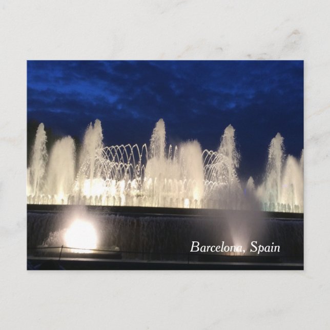 Postal Fuente en Barcelona, España (Anverso)