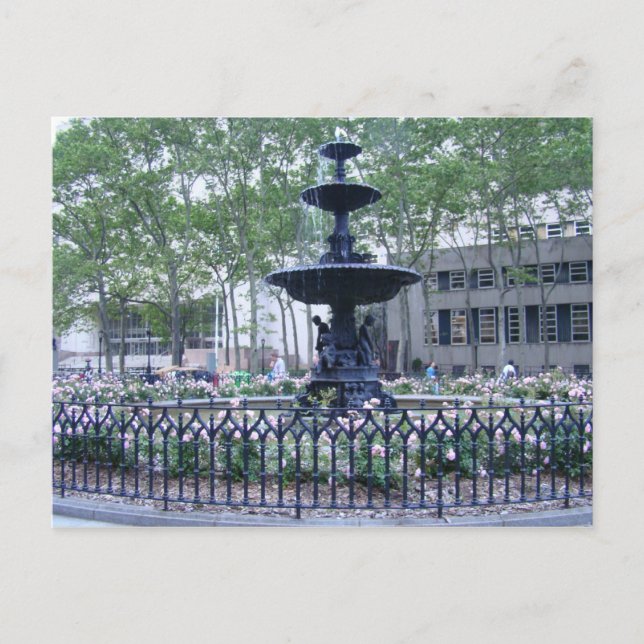 Postal Fuente en Borough Hall, Brooklyn (Anverso)