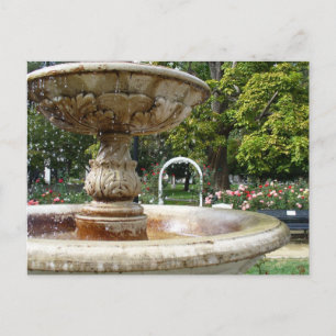 Postal Fuente en el parque
