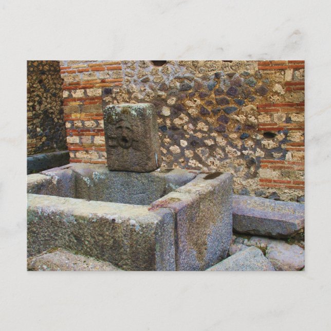 Postal Fuente Hermes, Pompeya (Anverso)