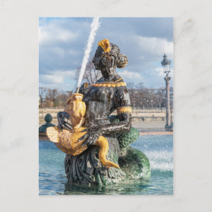 Postal Fuente marítima en la plaza de la Concordia - Parí