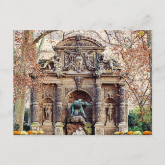 Postal Fuente Medici en otoño (Jardines de Luxemburgo)