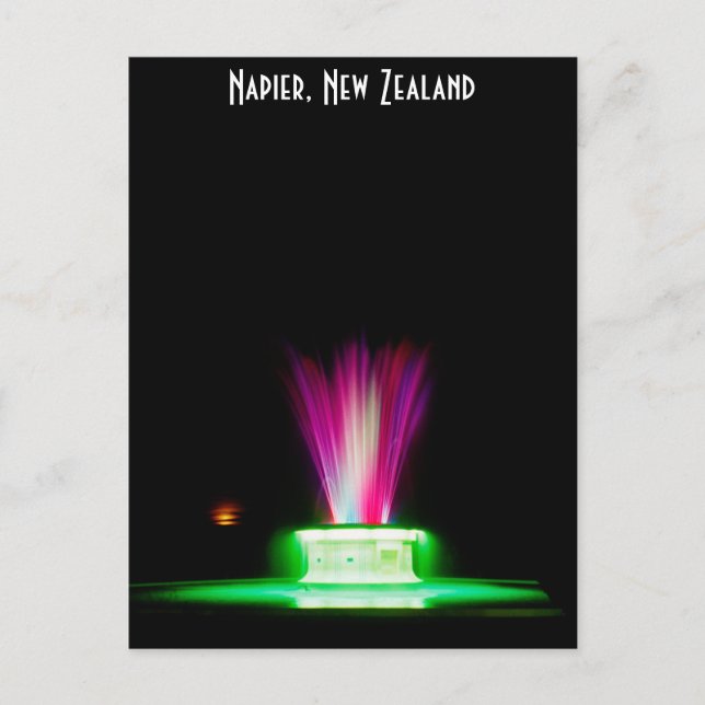 Postal Fuente Napier NZ (Anverso)
