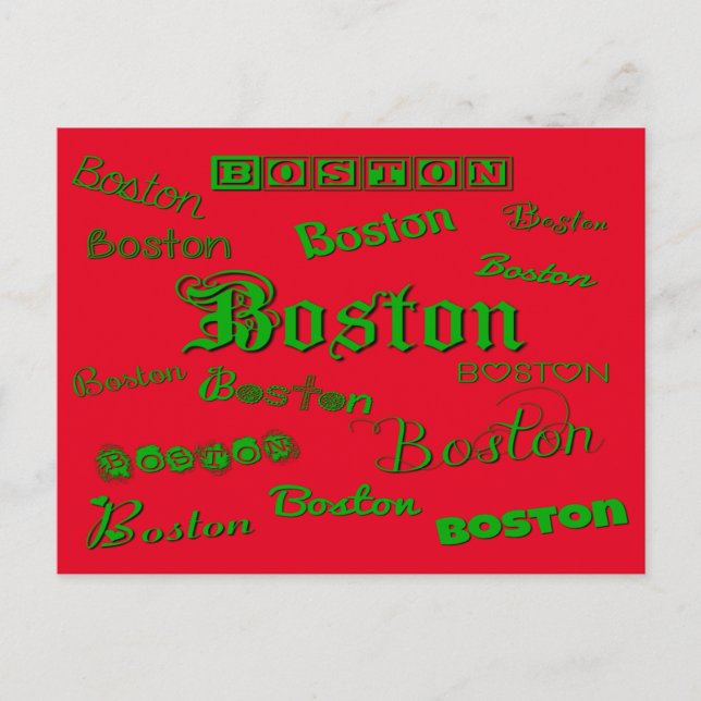 Postal Fuentes verdes de Boston (Anverso)