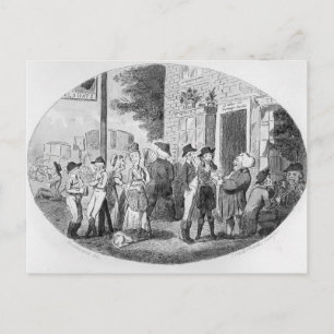 Postal Fuera de la vieja taberna de Gorras