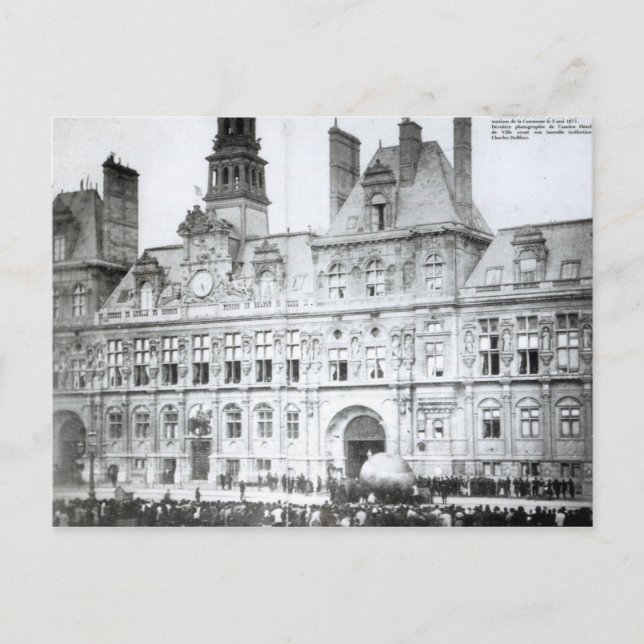 Postal Fuera del Hotel de Ville (Anverso)