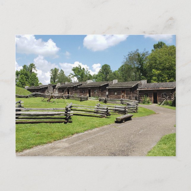Postal Fuerte Boonesborough del siglo XVIII en Kentucky (Anverso)