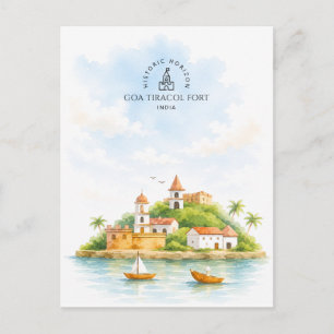 Postal Fuerte de Goa Tiracol, India   Arquitectura Paisaj