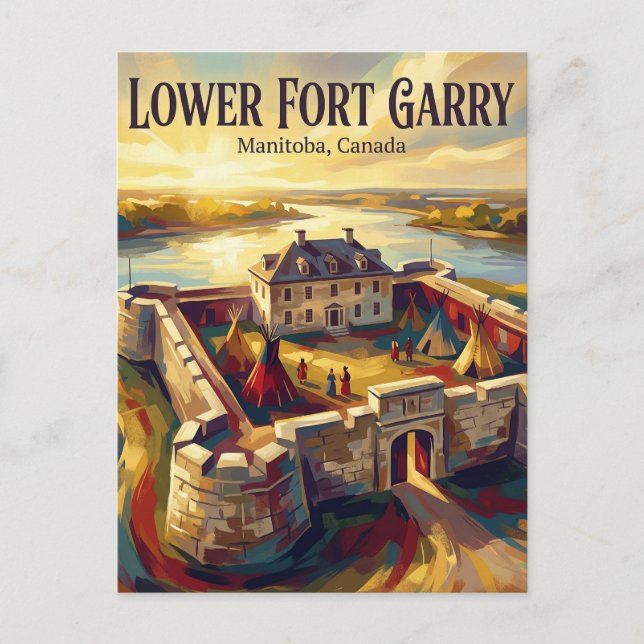 Postal Fuerte Garry Inferior Canadá (Anverso)