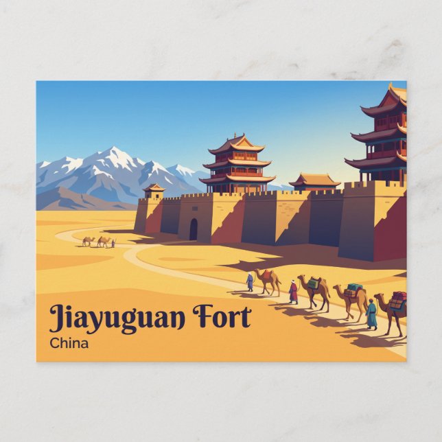 Postal Fuerte Jiayuguan China (Anverso)