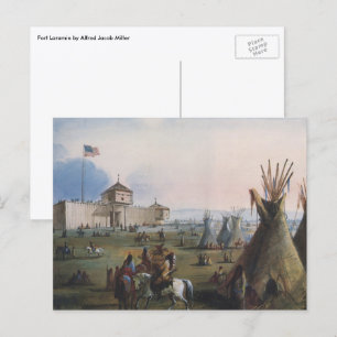 Postal Fuerte Laramie, Sublette Fort, Fort William, Mille