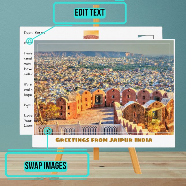 Postal Fuerte Nahargarh en Jaipur India (Please enjoy our postcard)