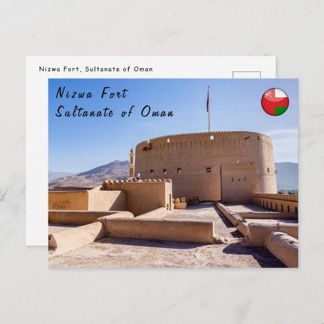 Postal Fuerte Nizwa en Nizwa, Omán (Anverso / Reverso)