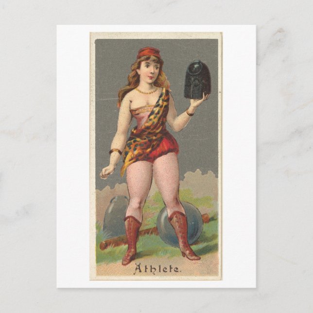 Postal Fuerte Serie de Mujeres #14: Vintage atleta (Anverso)