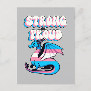 Postal Fuerte Y Orgullosa - Dragón Del Orgullo Transgéner