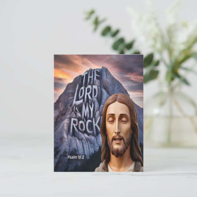 Postal Fuerza Divina: El Señor Es Mi Roca (Anverso de pie)