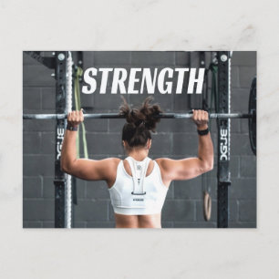 Postal Fuerza Fitness Mujeres Músculo Peor Motivación