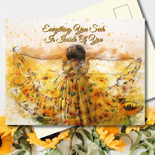 Postal Fuerza interior radiante Inspiradora (Subido por el creador)