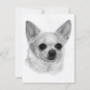 Postal Fuerza silenciosa - Arte Chihuahua pintado a mano