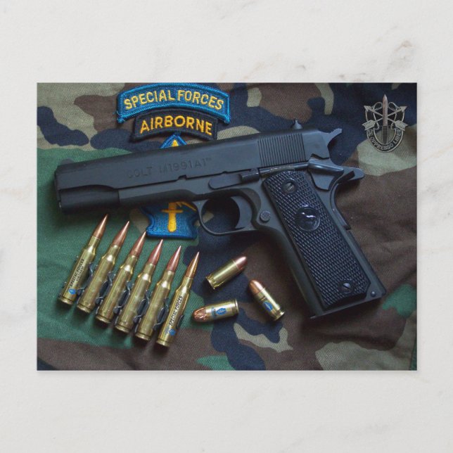 Postal fuerzas especiales boinas verdes Sf SOF LRRPS (Anverso)