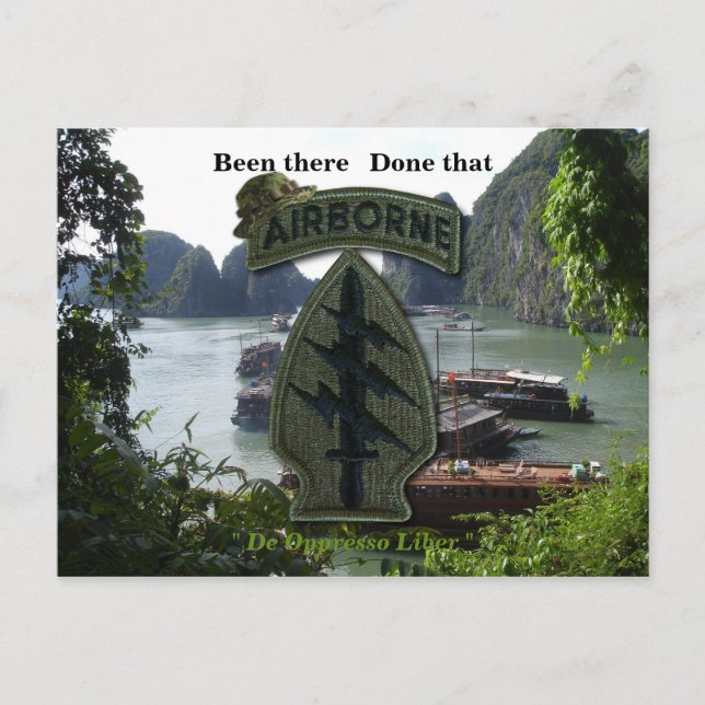 Postal fuerzas especiales boinas verdes sf sof vietnam wa (Anverso)