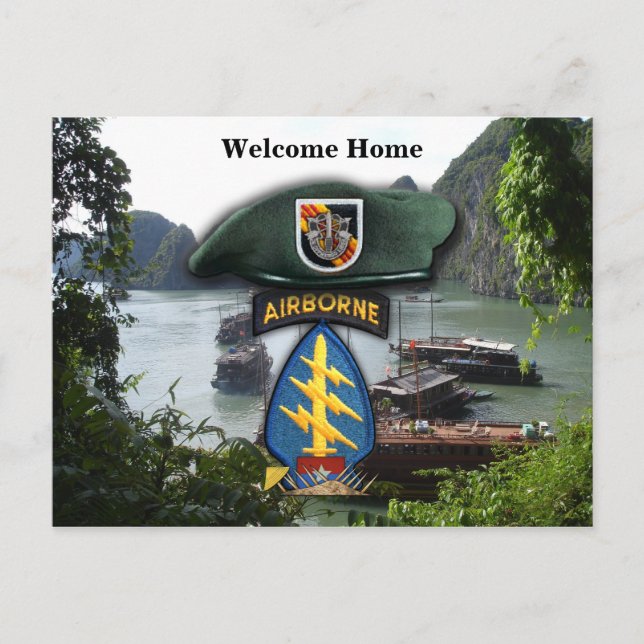 Postal Fuerzas especiales del ejército boinas verdes guer (Anverso)