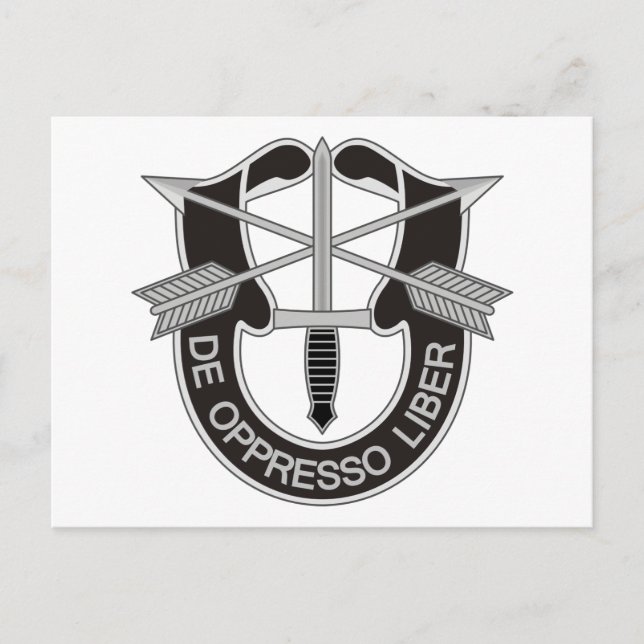 Postal Fuerzas Especiales SF De Oppresso Liber (Anverso)