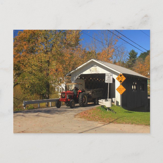 Postal Fuller Black Falls Cubierta Puente Montgomery VT (Anverso)