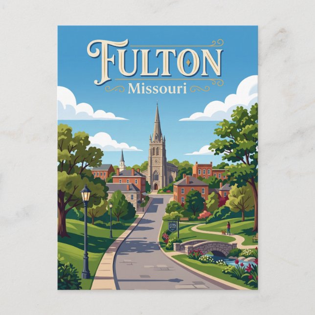 Postal Fulton Misuri (Anverso)