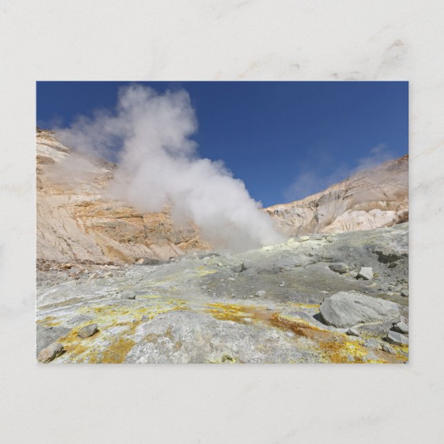 Postal Fumarole, campo de piedra en volcán activo cráter (Anverso)