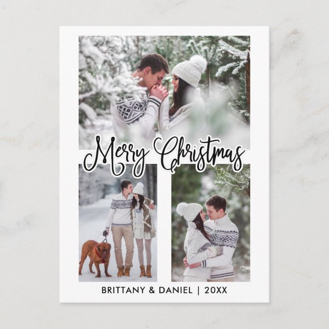 Postal Fun Calligraphy 3 Festividades de pareja de Navida (Anverso)