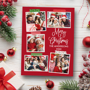 Postal Fun Calligraphy Merry Christmas Craft Red