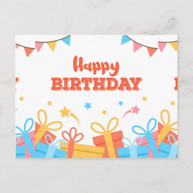 Postal Fun Colorful Happy Birday (Anverso)