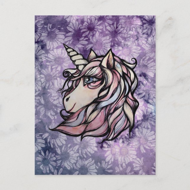 Postal Fun cute unicorn art unicorns design (Anverso)