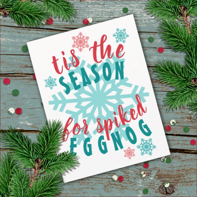 Postal Fun December Winter Season Eggnog Cita Word Art (Subido por el creador)