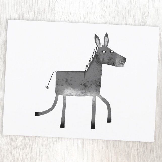 Postal Fun Donkey (Fun donkey postcard for animal lovers)