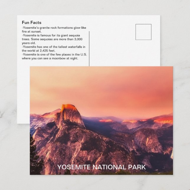 Postal Fun Facts Yosemite National Park (Anverso / Reverso)