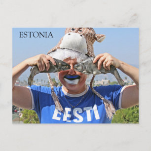 Postal Fun Fishy/Goofy Face Estonia postal!