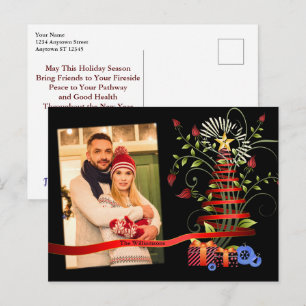Postal Fun Floral Arte Moderno Fotografía de árbol de Nav